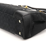 11063 Turnlock shopper van zwart Signature canvas
