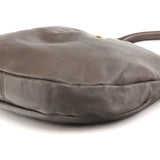 Grey Leather Classic Q Hillier Hobo 2-Way Bag