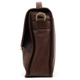 0542 Dark Brown Leather Metropolitan 2-Way Briefcase Bag