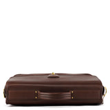 0542 Dark Brown Leather Metropolitan 2-Way Briefcase Bag