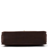0542 Dark Brown Leather Metropolitan 2-Way Briefcase Bag