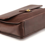 0542 Dark Brown Leather Metropolitan 2-Way Briefcase Bag