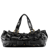Kerala Tote Bag aus schwarzem Lackleder