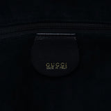 1996 Dark Brown Woven Leather Bamboo Shoulder Bag