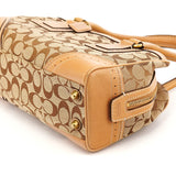 10532 Sac cabas en toile Signature beige et camel