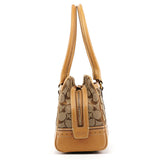 10532 Sac cabas en toile Signature beige et camel