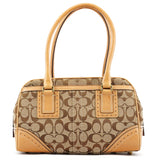 10532 Sac cabas en toile Signature beige et camel