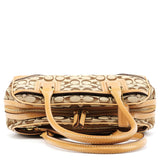 10532 Sac cabas en toile Signature beige et camel