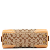 10532 Sac cabas en toile Signature beige et camel