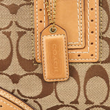 10532 Sac cabas en toile Signature beige et camel