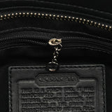 F11199 Hamptons Tote Bag aus schwarzem Glattleder