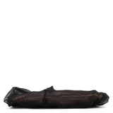 Clutch fruncido de seda negra