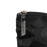 Foldbar Shopper tote i sort Signature canvas