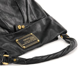 Bolso Twisted Q Fran de piel negra