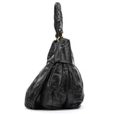Bolso Twisted Q Fran de piel negra