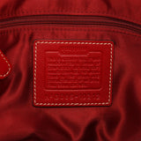 10212 Borsa tote Hamptons in pelle martellata rossa