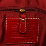 10212 Borsa tote Hamptons in pelle martellata rossa