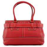 10212 Borsa tote Hamptons in pelle martellata rossa