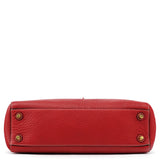 10212 Borsa tote Hamptons in pelle martellata rossa