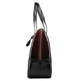 1995 Bolso tote Spazzolato Fume de charol rojo y negro