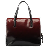 1995 Bolso tote Spazzolato Fume de charol rojo y negro