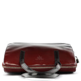 1995 Bolso tote Spazzolato Fume de charol rojo y negro