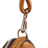 Fiesta 2-Way Tasche aus bronzefarbenem Metallic-Kalbsleder
