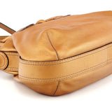 Fiesta 2-Way Tasche aus bronzefarbenem Metallic-Kalbsleder