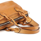 Fiesta 2-Way Tasche aus bronzefarbenem Metallic-Kalbsleder