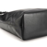 000 0531 Bamboo hobotas van zwart leer