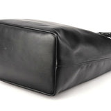 000 0531 Bamboo hobotas van zwart leer