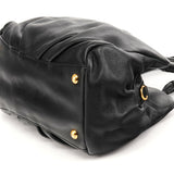 Sac bowling deux portés Classic Q en cuir noir