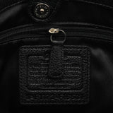 F16531 Turnlock tote i sort læder