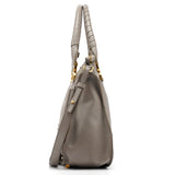 Borsa Marcie in pelle martellata grigia