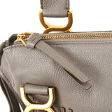 Borsa Marcie in pelle martellata grigia
