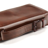 Henkeltasche aus braunem Spazzolato-Leder