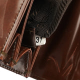 Henkeltasche aus braunem Spazzolato-Leder