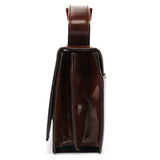 Henkeltasche aus braunem Spazzolato-Leder