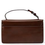 Henkeltasche aus braunem Spazzolato-Leder