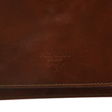 Henkeltasche aus braunem Spazzolato-Leder