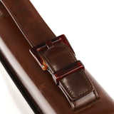 Henkeltasche aus braunem Spazzolato-Leder