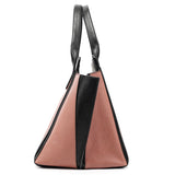 Borsa tote Alison in pelle rosa e nera