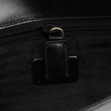 B7494 Sac porté épaule à boucle en cuir de veau noir