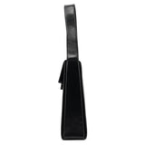 B7494 Sac porté épaule à boucle en cuir de veau noir
