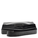 B7494 Sac porté épaule à boucle en cuir de veau noir