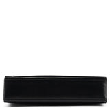 B7494 Sac porté épaule à boucle en cuir de veau noir
