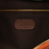 Borsa a spalla C in pelle marrone