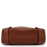Borsa a spalla C in pelle marrone