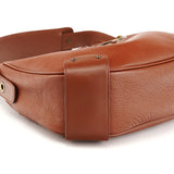 Borsa a spalla C in pelle marrone