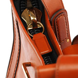 Light Brown Leather Buckle Shoulder Bag